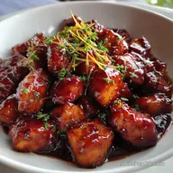 Bourbon Chicken: Glaseado Dulce y Casero Receta F&aacute;cil