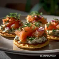 Canap&eacute;s Elegantes de Salm&oacute;n y Eneldo