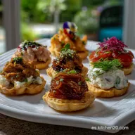 Canap&eacute;s: Textura y Contraste