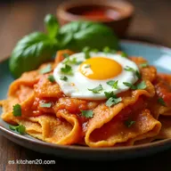 Chilaquiles Rojos Receta Original con Salsa de Guajillo Casera