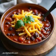 Chili con Frijoles Negros Casero Receta F&aacute;cil y Deliciosa