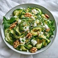 Ensalada De Calabacín Crudo con Queso Feta