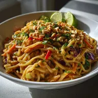 Thai Peanut Noodles: Receta Vibrante Lista en 25 Minutos