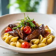 H&iacute;gado de Pollo con Pasta Cremosa