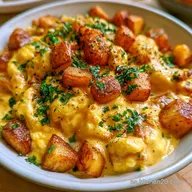 Huevos Revueltos Con Patatas para 4