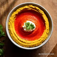 Hummus de Pimiento Rojo Asado Receta F&aacute;cil y Cremosa