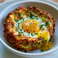 Nidos De Calabacín Con Huevo Y Parmesano
