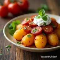 Papas con Chorizo Receta F&aacute;cil Sabor a M&eacute;xico
