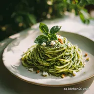 Pasta al Pesto di Basilico en 25 Minutos: Textura Aterciopelada