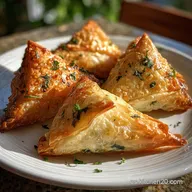 Pasta Filo Crujiente Horneada con Huevo Batido