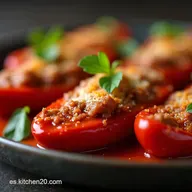 Mejor Receta Pimientos Rellenos Cl&aacute;sicos de Carne a la Espa&ntilde;ola