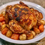 Pollo Con Verduras Al Horno con Piment&oacute;n