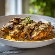 Receta de Pollo en Salsa con Champi&ntilde;ones por 2