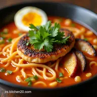 Receta Ramen Picante Casero Caldo Umami con Pasta de Chile