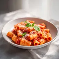 Rigatoni a la Amatriciana para 4 Servings: T&eacute;cnica Romana Aut&eacute;ntica