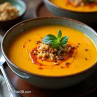 Receta Sopa de Calabaza Picante Cremosa con Chipotle Ahumado
