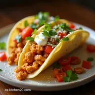 Tacos de Tinga de Pollo Aut&eacute;nticos como en Puebla