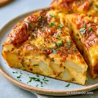 Tortilla de Patatas con Cebolla Jugosa