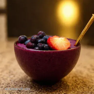 Bowl Acai Revitalizante Tu Desayuno Tropical en 5 Minutos Tarjeta de receta