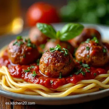 Albondigas Spanish Meatballs Recipe Abuelas Secret Chili Tarjeta de receta