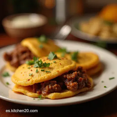 Arepas Rellenas con Carne Molida El Sabor Aut&eacute;ntico Colombiano Tarjeta de receta