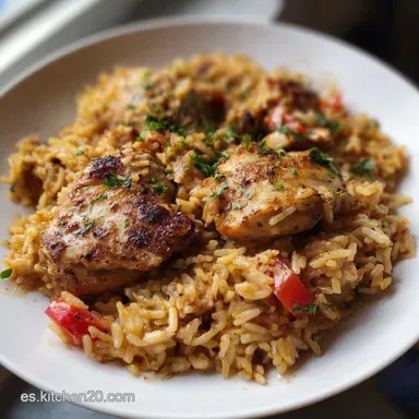 Recetas de Comida: Arroz con Pollo Jugoso en 75 Minutos Tarjeta de receta