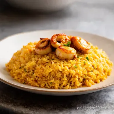 Arroz Meloso Pulpo Gambones Receta F&aacute;cil con Sabor a Mar Tarjeta de receta