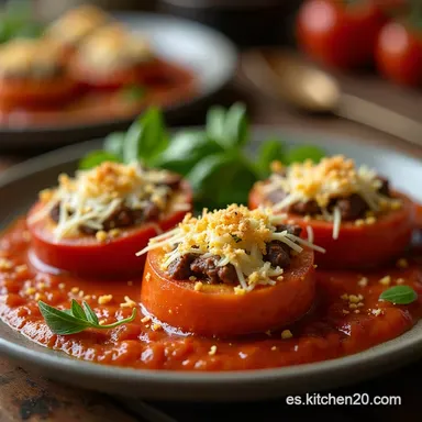 Receta Infalible Berenjenas Rellenas de Carne Picada al Horno Tarjeta de receta