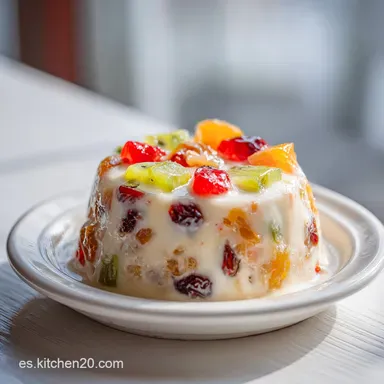 Bizcocho de Frutas y Pud&iacute;n para 8 Porciones Tarjeta de receta