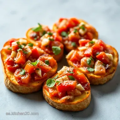 Bruschettas Fiesta: &iexcl;3 Tapas Italianas F&aacute;ciles! Tarjeta de receta