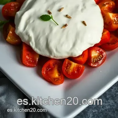 Burrata Mediterr&aacute;nea: &iexcl;Un Fest&iacute;n de Sabores Italianos! Tarjeta de receta