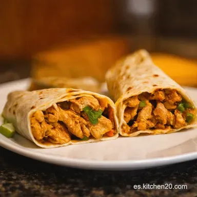 Burrito de Pollo F&aacute;cil Como en M&eacute;xico Mi Secreto Tarjeta de receta