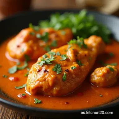 Butter Chicken Casero M&aacute;s R&aacute;pido y Delicioso Tarjeta de receta