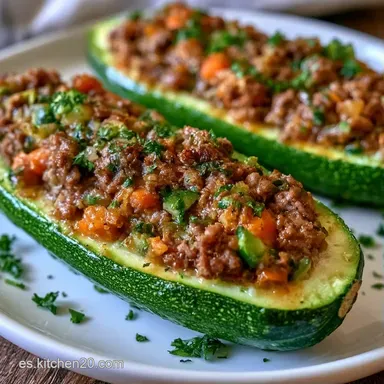 Calabacines Rellenos Con Thermomix para 4 Tarjeta de receta