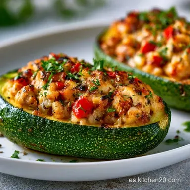 Calabacines Rellenos Pollo para 4 Personas Tarjeta de receta