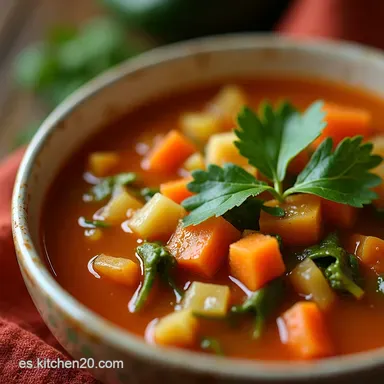 Caldo de Verduras a la Mexicana Mi Secreto M&aacute;s Rico Tarjeta de receta