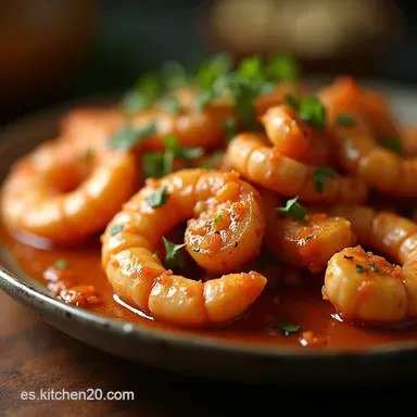 Receta Camarones Cajun Picantes Sabor a Nueva Orleans en 25 Minutos Tarjeta de receta