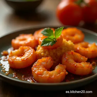 Receta de Camarones Picantes Dulces Listos en 35 Minutos Tarjeta de receta