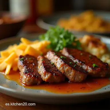 Carne Asada Jugosa Marinada C&iacute;trica Perfecta a la Parrilla Tarjeta de receta