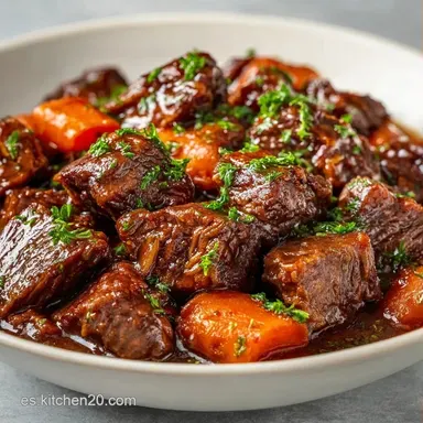 Carne Guisada Sencilla para 4 Personas Tarjeta de receta