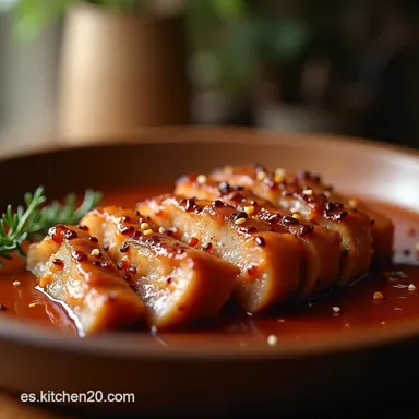 Receta Char Siu de la Abuela El Cerdo BBQ Glaseado Perfecto Tarjeta de receta