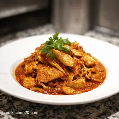 Chicken Tinga Spicy Chipotle Receta F&aacute;cil y Sabrosa Tarjeta de receta