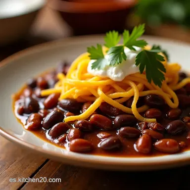 Chili de Frijoles Negros El Charro Un Abrazo en tu Plato Tarjeta de receta