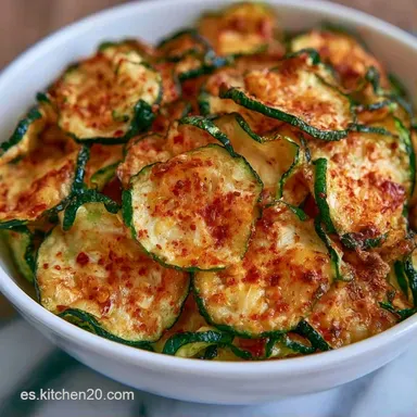 Chips De Calabacín Al Horno Crujientes Tarjeta de receta