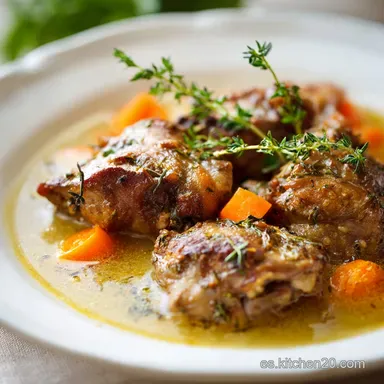 Conejo Guisado Receta Abuela para 4 Raciones Tarjeta de receta