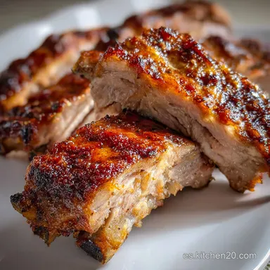 Costillas al horno: Tiempo y Temperatura Perfectos Tarjeta de receta