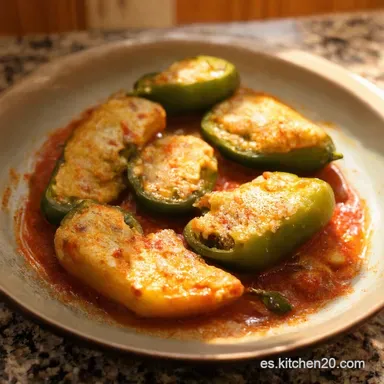 Jalape&ntilde;os Rellenos Cremosos Receta F&aacute;cil y Picante Tarjeta de receta