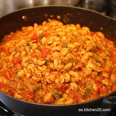 Jambalaya Creole Aut&eacute;ntico Receta F&aacute;cil de Nueva Orleans Tarjeta de receta