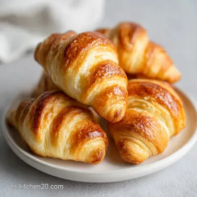 Cruasanes Salados Esponjosos para 16 Raciones Tarjeta de receta