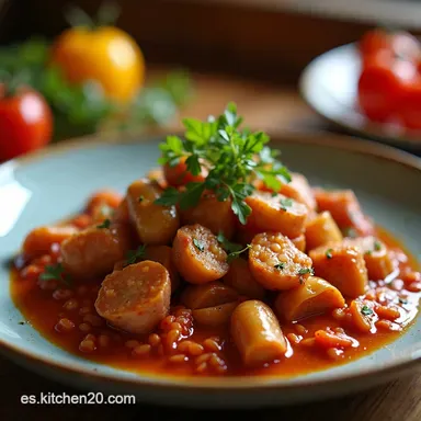 Bud Spencers Onion Beans Receta F&aacute;cil y Contundente Tarjeta de receta